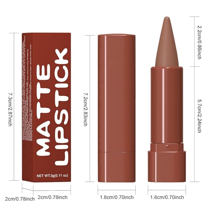 3Pcs Gradient Matte Lipstick Crayon Lip Liner pencil, Flawless Contour Gradual Ombre Effect lip Pencil, for Women Long Lasting Waterproof Smudge Proof Lipstick Pencil 01#+03#+05#
