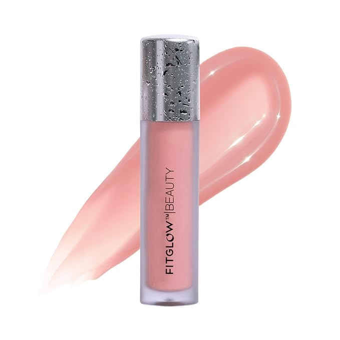 FITGLOW Beauty Lip Colour Serum | Hydrating Lip Gloss | Plumping Anti-Aging Lip Treatment | Natural Shine with Pomegranate Sterols & Collagen | Buildable Color for Dry Chapped Lips | Go - 10g
