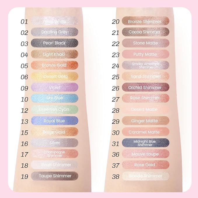 evpct 1Pcs Taupe Shimmer Cream Eye Shadow Brightener Sticks for Eyes Waterproof Pigmented, Double Ended Cream Eyeshadow Stick Pencil Pen with Applicator, Eye Shadow Palette Highlighter Makeup 19#