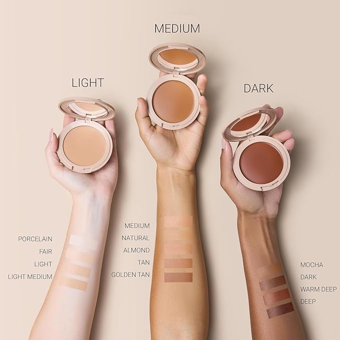 No Makeup Makeup Long-Lasting Lightweight Foundation & Brush Duo | Cruelty-Free, Fragrance-Free, Buildable, Transfer-Proof Makeup (Fair)