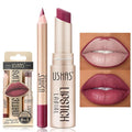 USHAS Lipstick and Lip Liner Combo Set 2 in 1 Waterproof Lipstick for Women Lip liner Set Long Lasting Lipstick, Matte Lipstick Pen with Lip Liner Set Makeup Kits (G2, Pack of 1)