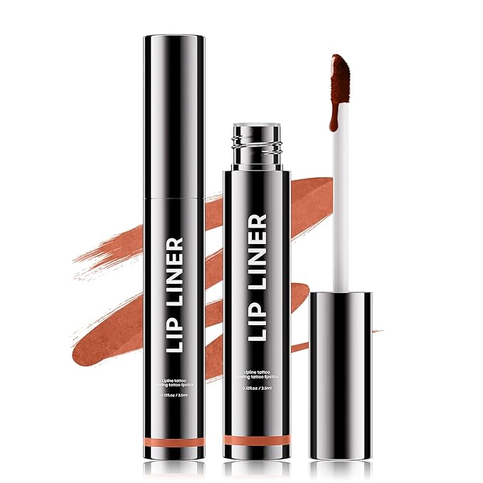 Lip Stain - Long Wear Tattoo Lip Liner, Waterproof & Transfer-proof Peel Off Lip Stain with Matte Finish, Lip Tint For All Skin Types, Great Gifts for Women (Nude)