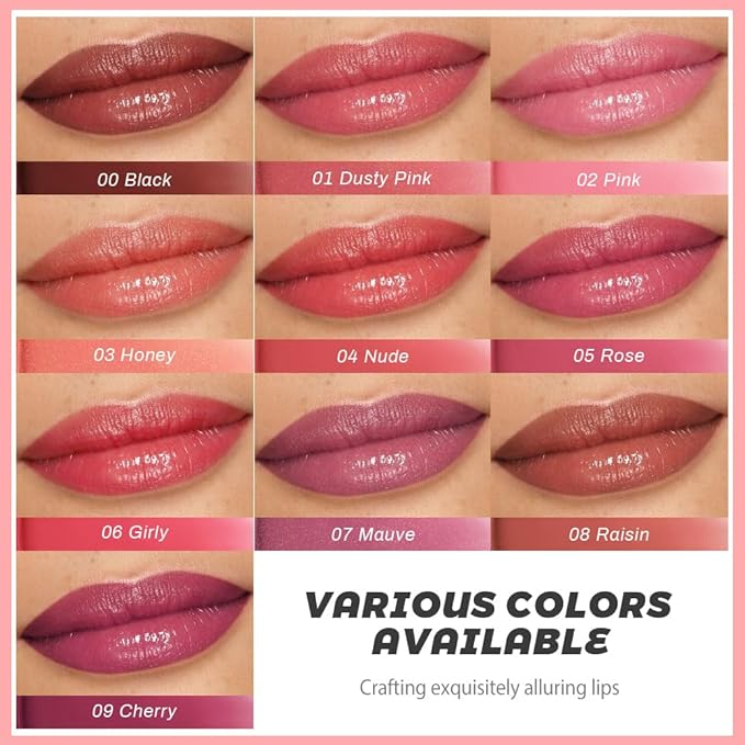 evpct 2Pcs Dusty Pink Honey Lipstick Tinted Lip Balm, Sheer Hydrating Shine Tinted Lipstick for Women, Moisturizing Lip Color, Nourishing Tinted Lip Balm Plumper Gloss Stain, Glossy Shiny Finish