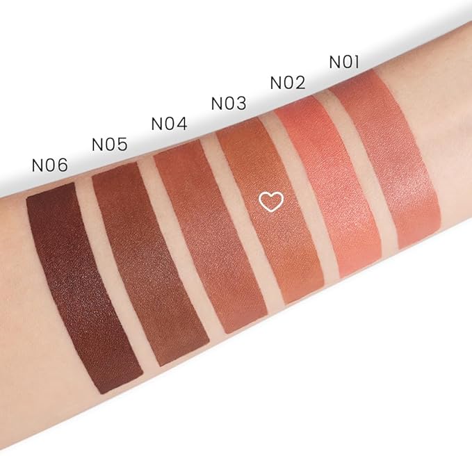 evpct 1Pcs Nude Light Brown Lipstick, Silky Velvet Matte Lipstick Pack Sets for Women, Long Lasting Smudge Proof Lipstick Lip Stain Makeup Kit matte lipstick 24 hours original N03