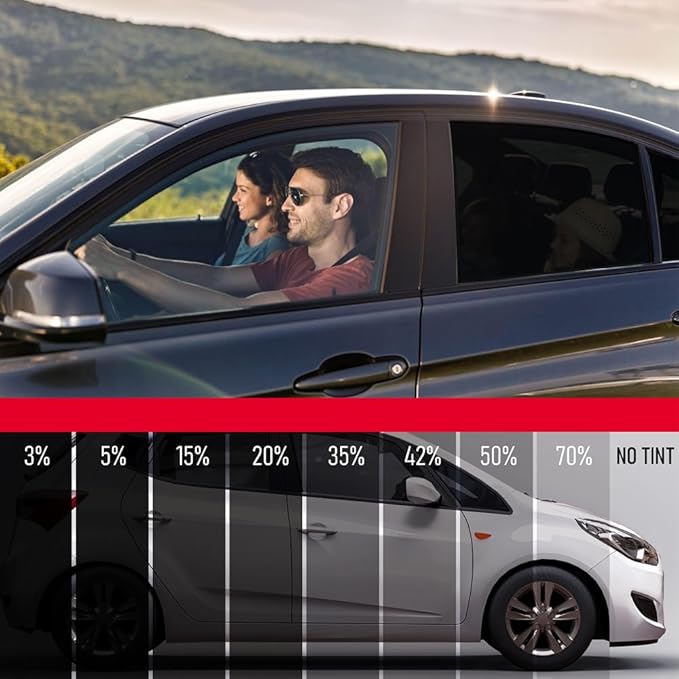 United Professional Window Tint 35% VLT 36" in x 100'Ft 1Ply Dyed Film Upgraded - Privacy Window Tint for Car, Home, Blocks UV/IR Rays, Reduce Heat & Glare - Adhesive Window Film Standard Black Color