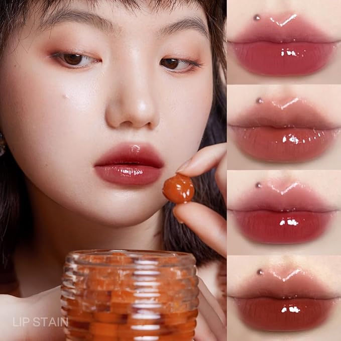 INTO YOU Lip Stain Long Lasting, Lip Gloss, Lip Tint, Lip Plumper Gloss, Glitter Lip Gloss, Liquid Lipstick, Vivid Color, Smudge-Proof, Lightweight, Naturally Moisturizing, Lip Oil For Dry Lips (G01)