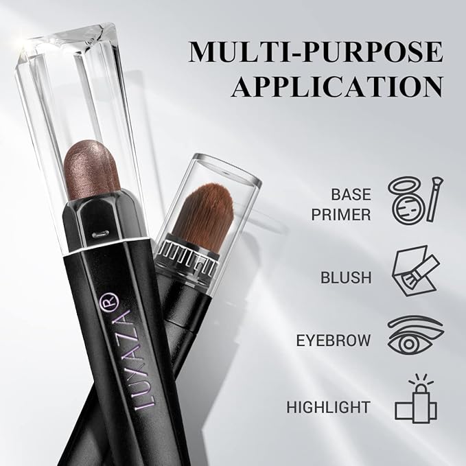 6PCS Eyeshadow Stick Makeup Sets,Dark Brown Shimmer Eyeshaow Pencil, Long Lasting Metallic Eye Shadow,Eye Brightener Stick Pencil Crayon, A02-Taupe Mauve