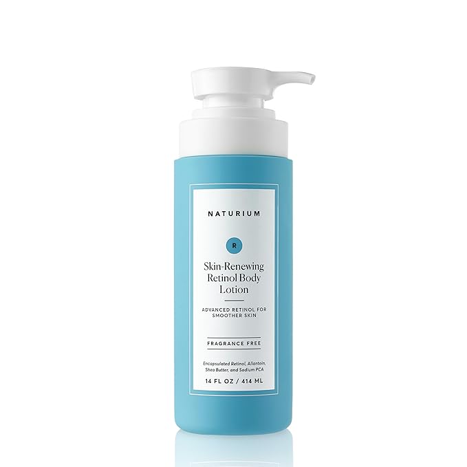 Naturium Skin-Renewing Retinol Body Lotion Jumbo, Advanced Firming Anti-Aging Skin Care, with Encapsulated Retinol & Shea Butter, 14 oz