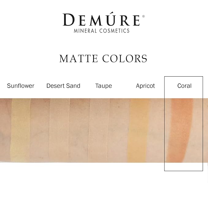 Demure Mineral Make Up Eye Shadow (Coral), Shimmer Eyeshadow, Loose Powder, Glitter Eyeshadow, Eye Makeup, Professional Makeup