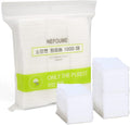 1000 PCS Thin Makeup Facial Cotton Pads, Square Makeup Remover Cotton Pads, Facial Eye Lip Nail Polish Makeup Remover, Non-Woven Cotton, Lint Free