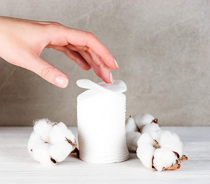 Organyc 100% Organic Cotton Rounds - Biodegradable Cotton, Chemical Free, For Sensitive Skin (210count) - Daily Cosmetics Beauty and Personal Care