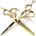 6 Inch Professional Hairdressing Scissors Set, Hair Clipper/Family Stainless Steel Hair Clipper (6 Inch Gold Set)
