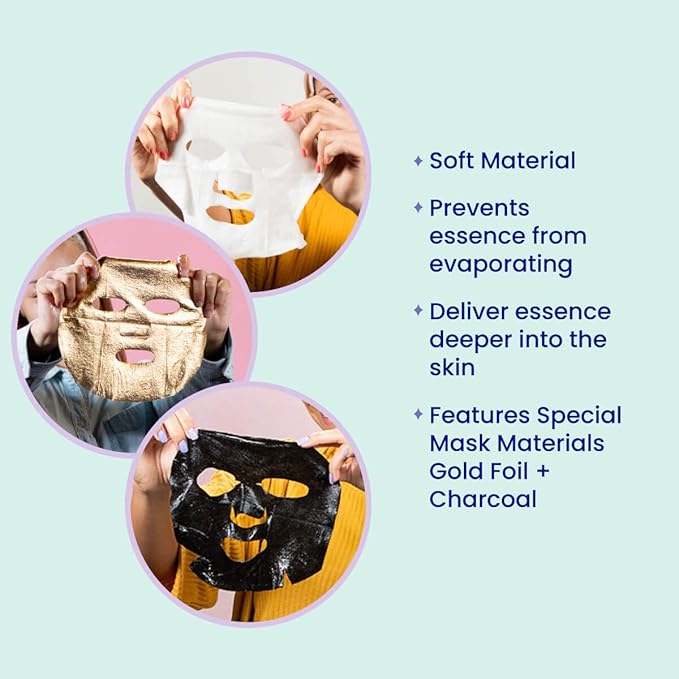 FACETORY K Beauty Face Mask Skin Care - BEST OF 7 COLLECTION Sheet Mask Set | Natural Premium Korean Face Mask For All Skin Types - No Sulfates No Parabens (7 pc)