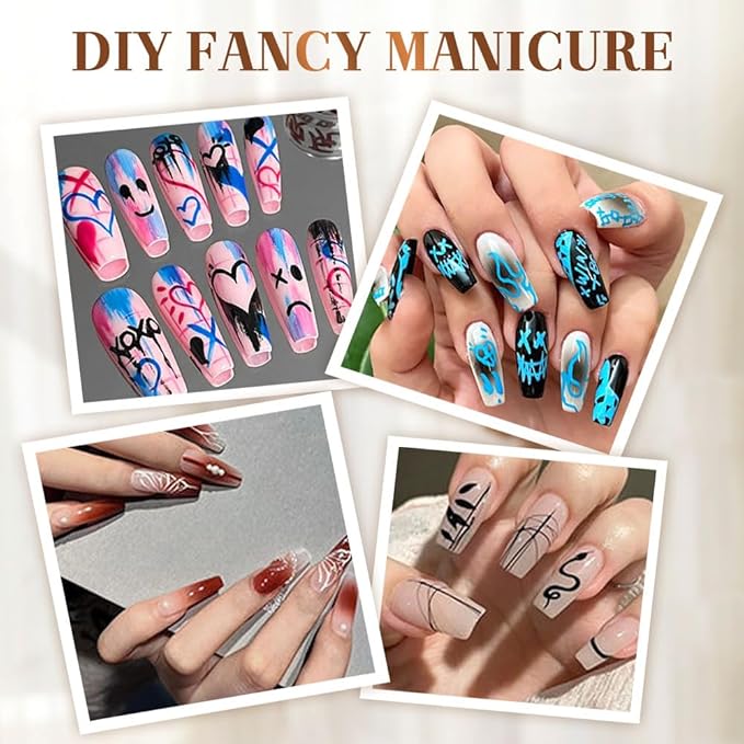 Drkicsy 12 Colors Nail Art Pens Set, DIY Nail Art Markers for Kids and Adults, 0.5mm Fine Tip Nail Polish Pens for Graffiti Dotting Drawing Painting Point Liner (2 Sets)