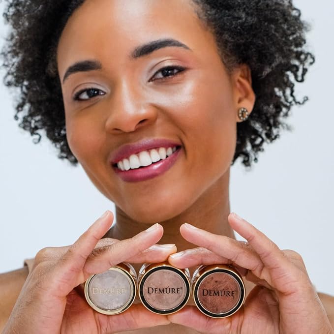 Demure Mineral Make Up (Golden Coral) Eye Shadow, Shimmer Eyeshadow, Loose Powder, Glitter Eyeshadow, Eye Makeup, Professional Makeup