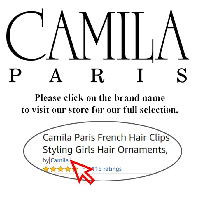Camila Paris CP2905 French Hair Clip for Women, Girls Black Hair Claw Clips Jaw Fashion Durable and Styling Hair Accessories for Women, Strong Hold No Slip Grip, Made in France