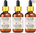 Greenwood Essential Pure Lavender Essential Oil (Lavandula angustifolia) (Made in France) with Glass Dropper Steam Distilled (Pack of Three) 100ml X 3 (10.1oz)