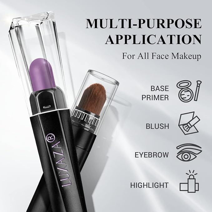 6PCS Cream Eyeshadow Stick Makeup Sets, Metallic And Matte Shimmer Eye Shadow, Eye Brightener Stick Pencil Crayon Make up Set - Purple Pink