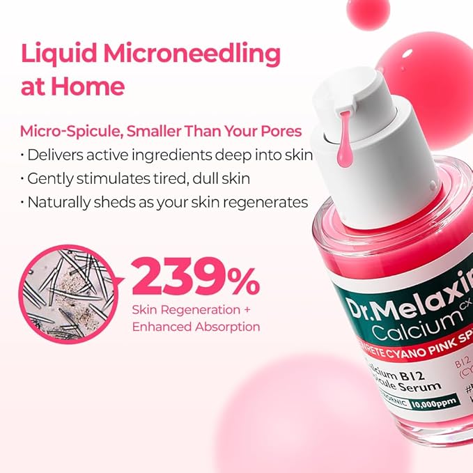 Dr.Melaxin Cemenrete Cyano Pink Spicule Serum with Calcium, korean skin care pore tightening refines pores tightening serum 1.01 fl. oz.