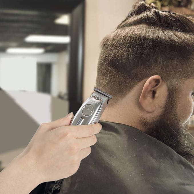 KEMEI Professional Beard and Hair Trimmer for Men, Cordless T-Blade Trimmers, Electric Hair Clippers for Barbers and Stylists, All Body Grooming Model 1949