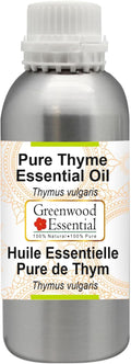Greenwood Essential Thyme Essential Oil (Thymus vulgaris) Steam Distilled 300ml (10.1 oz)