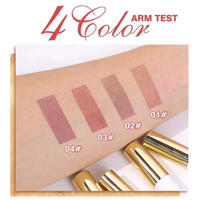 Ruby Red Liquid Matte Lip Liner Stain Peel Off with Tweezer, Long Lasting, Waterproof New Gold Matte Lipstick Lip Gloss Tattoo for Women, Smudge-proof Non-Stick Cup Lip Tint Makeup 03#