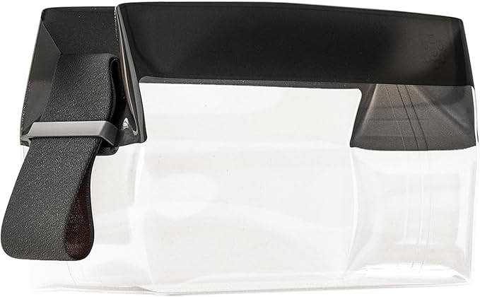 Cadence Parcel - Clear Kit with Magnetic Closure - Durable and Leak-Resistant Travel Toiletry Kit - TSA-Compliant & Modular Design - Hygiene Bag for Travel Essentials - .5 Qt - Ink