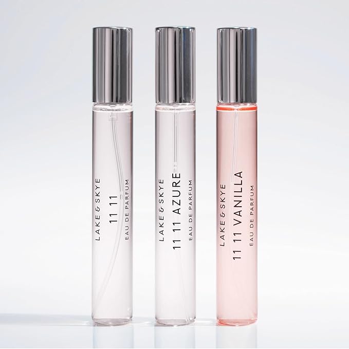 Lake & Skye 11 11 Azure Eau de Parfum Travel Spray, 0.5 fl oz (15 ml) - Sheer, Floral, Musk