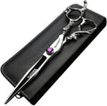 SHARONDS Hair Cutting Scissors Hairdressing Scissors Thinning Scissor Professional Barber Salon Home Shear For Men Women (8 inch flat)