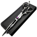 6/7/7.5/8/9-inch professional hair clipper set, stainless steel sharp hair clippers, hairdresser specific scissors (7 in cutting scissors)