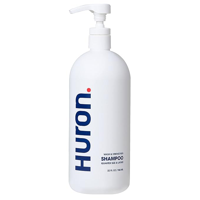 Huron Men's Fresh Scent Daily Shampoo - Keeps Hair Full & Strong - Nourishing Shampoo for Men's Hair with Argan Oil & Vitamins E and B7-32oz