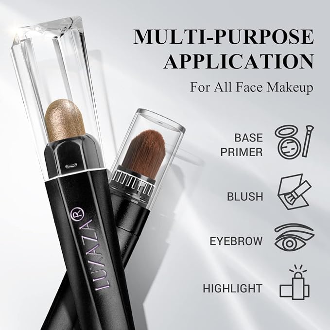6PCS Eyeshadow Stick Makeup Sets, Crease-Proof Shadow,Metallic And Matte Shimmer Eye Shadow Eye Brightener Stick Pencil Crayon, B01-Pink Brown