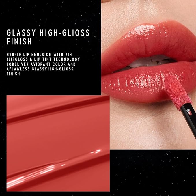STELLAR DUST LIP STAIN-Long Lasting, Waterproof and Transferproof Lip Tint, Glossy Finish Lip Gloss, Lightweight Lipstick, High Coverage, Stocking Stuffers For Teen Girls (15 AUREON)