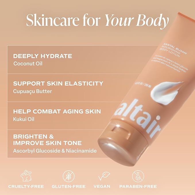 Saltair Body Lotion - 2 Pack Moisturizing Lotion For Dry Skin. Santal Bloom Scented Hydrating Body Cream with Nourishing Moisturizer Formula. Skin Care for Women and Men. 2x 10oz Tubes