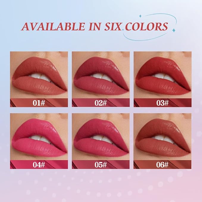 Cushion Lip Gloss Matte Lip Tint – Long-Lasting Lightweight Color, Soft Plush Applicator for Gradient Blurred Lips, Non-Sticky Velvet Finish Hydrating Lip Stain 01#–Warm Nude Rose