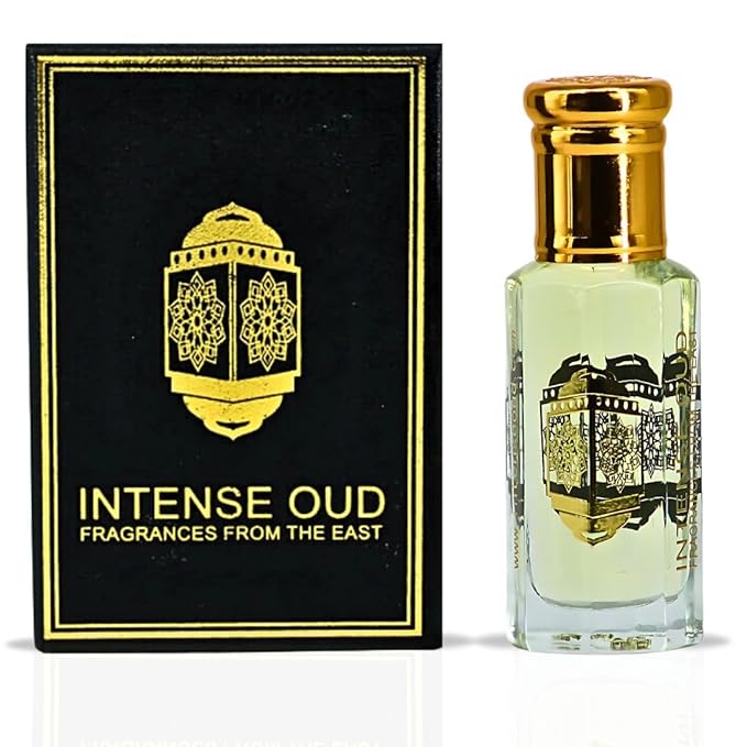 INTENSE OUD Woody Vanilla Long Lasting Arabian Perfume Oils for Women 12ML (0.40 OZ) Concentrated Perfume Oil with Sweet Vanilla, Soft Sandalwood & Rich Oud – Fragrance Oil in Black Gift Box