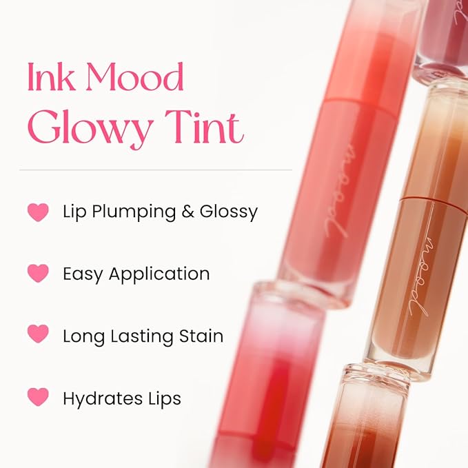 Peripera Ink Mood Glowy Tint | Lip-Plumping, Naturally Moisturizing, Lightweight, Glow-Boosting, Long-Lasting, Comfortable, Non-Sticky, No White Film (020 BROWN YAKGWA (HONEY K-OOKIE))