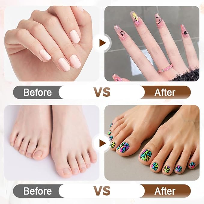 12 Color 3D Nail Art Pens Set, Nail Art Pens for Painting Nails Art Markers for Gel Nails, Nail Art Tools for Graffiti Dotting Drawing Painting Point Liner DIY (2 Pcs)