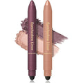 Shadow Liner 2-in-1 Eyeliner Eyeshadow, Inelaborate Eye Shadow, Shadow Liner Duo Plum, 2-in-1 Eye Makeup Eyeliner + Eyeshadow Waterproof, Smooth and Easy to Color(2PCS)