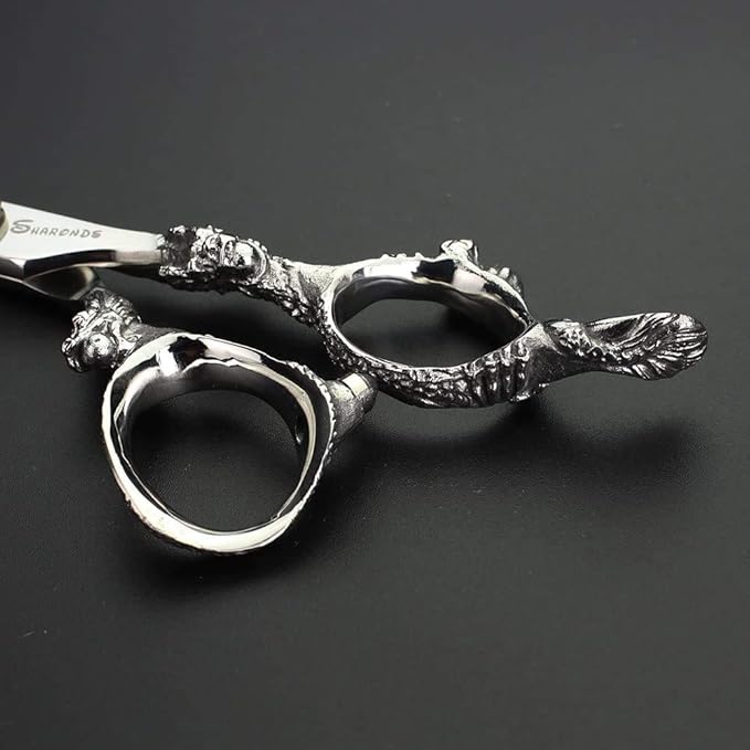 7/8-inch Personalized Scissors Salon Hairstyle Scissors Stainless Steel Hair Styling Tools (7 inch 2pc-D)