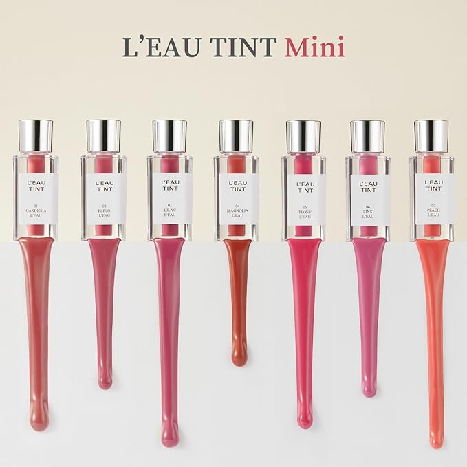 BBIA L’EAU Tint – Glossy & Glow Lip Stain, Watery Lip Tint, Non-Sticky, High Shine Finish, Long-lasting, Moisturizing, Lightweight, Natural, Daily Use, Vegan, Korean Lip Makeup (06 PINK L'EAU - MINI)