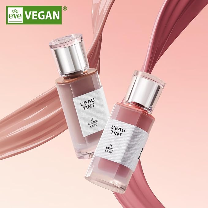 BBIA L’EAU Tint – Glossy & Glow Lip Stain, Watery Lip Tint, Non-Sticky, High Shine Finish, Long-lasting, Moisturizing, Lightweight, Natural, Daily Use, Vegan, Korean Lip Makeup (01 GARDENIA L'EAU)