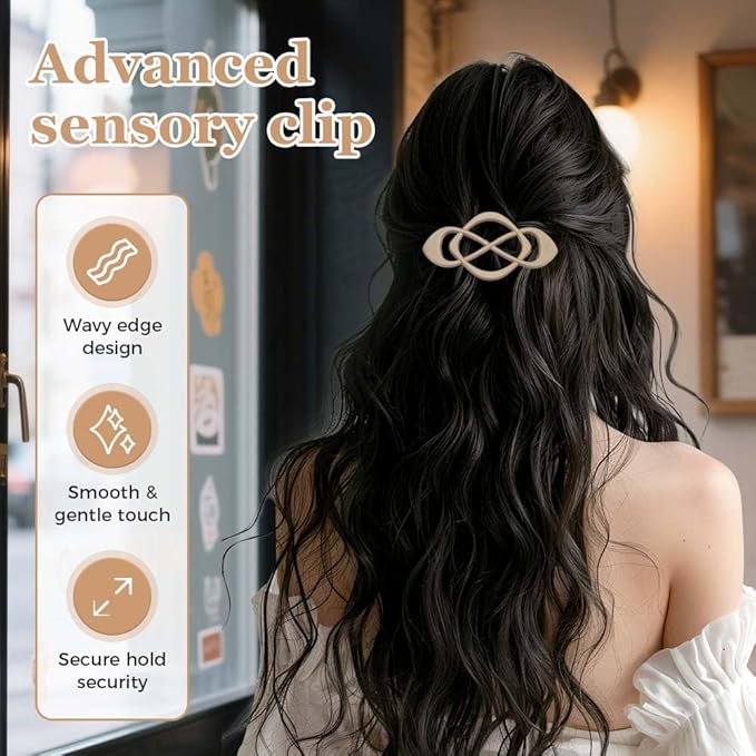 Vintage French Barrette Hair Clips, Hair Barrettes Hair Accessories for Women Girls, Elegant Retro Non Slip Clip with Classic Design Thick to Thin, Stylish Accessories Hair (Color Mixing A, 4PCS)
