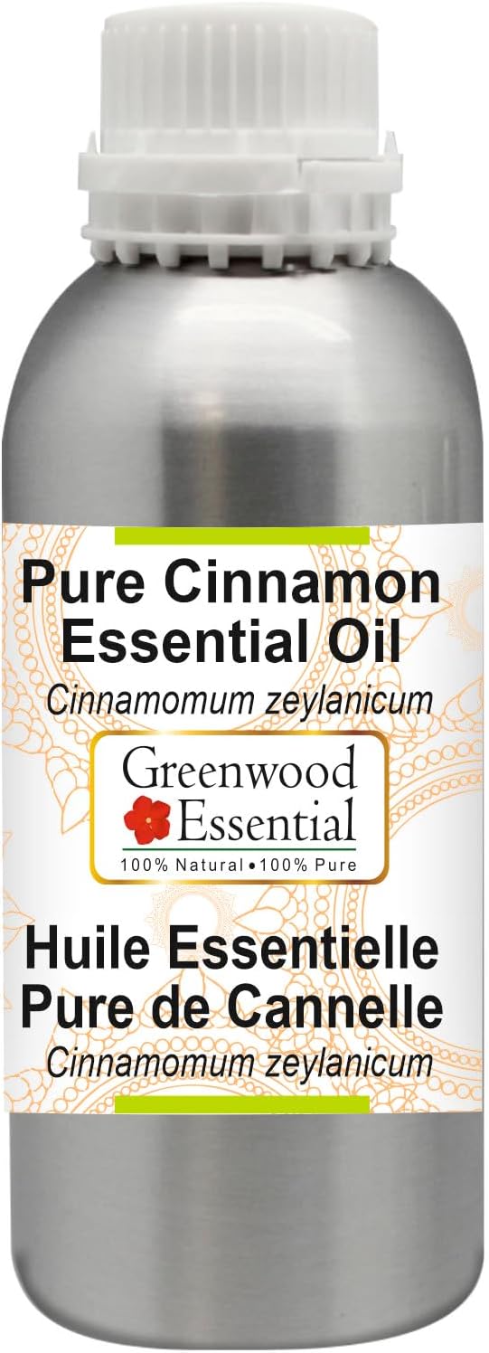 Greenwood Essential Pure Cinnamon Essential Oil (Cinnamomum zeylanicum) Steam Distilled 1250ml (42.2 oz)