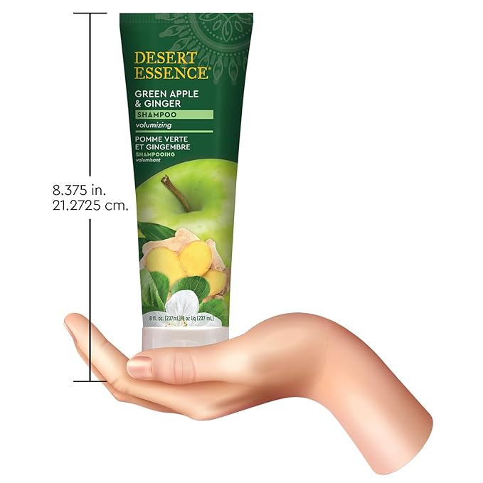 Desert Essence, Thickening Shampoo, Green Apple and Ginger, 8 oz