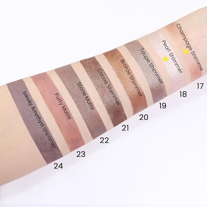 evpct 2Pcs Cream Eyeshadow Brightener Sticks Set for Eyes Waterproof, Champagne Shimmer & Pearl Shimmer Matte Metallic Eye shadow Stick Pencil Pen Bulk sombras en crema para ojos 17 +18