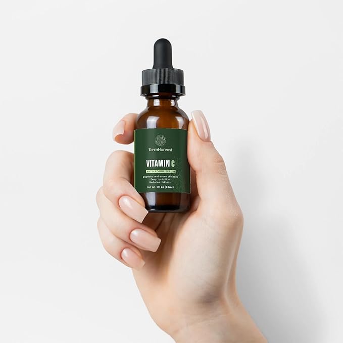 Anti-Aging Vitamin C Serum – Brightening & Hydrating Face Serum with Magnesium Ascorbyl Phosphate, Ferulic Acid & Botanical Extracts – Reduces Dark Spots & Uneven Skin Tone – 1 fl oz