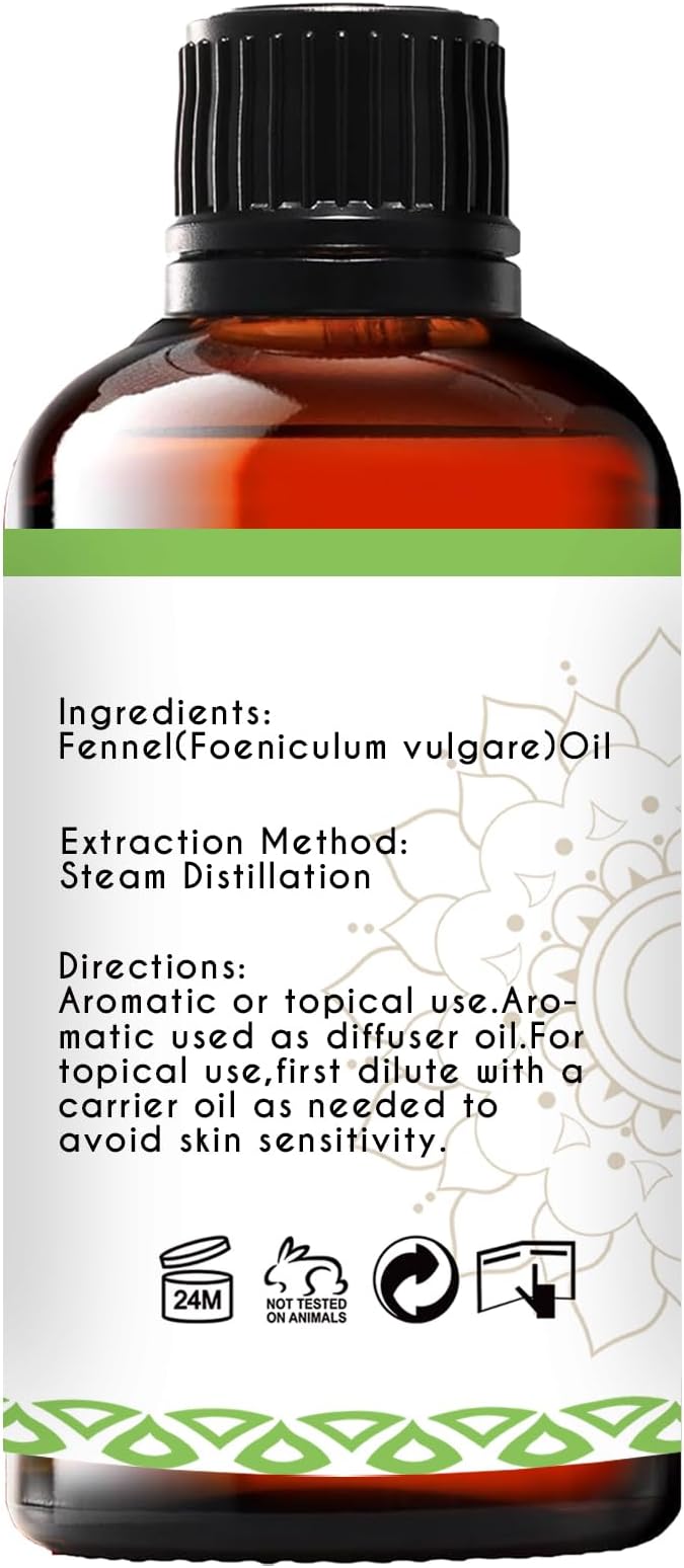 Fennel Essential Oil, 100% Pure Natural for Diffuser Skin DIY - 1 Oz