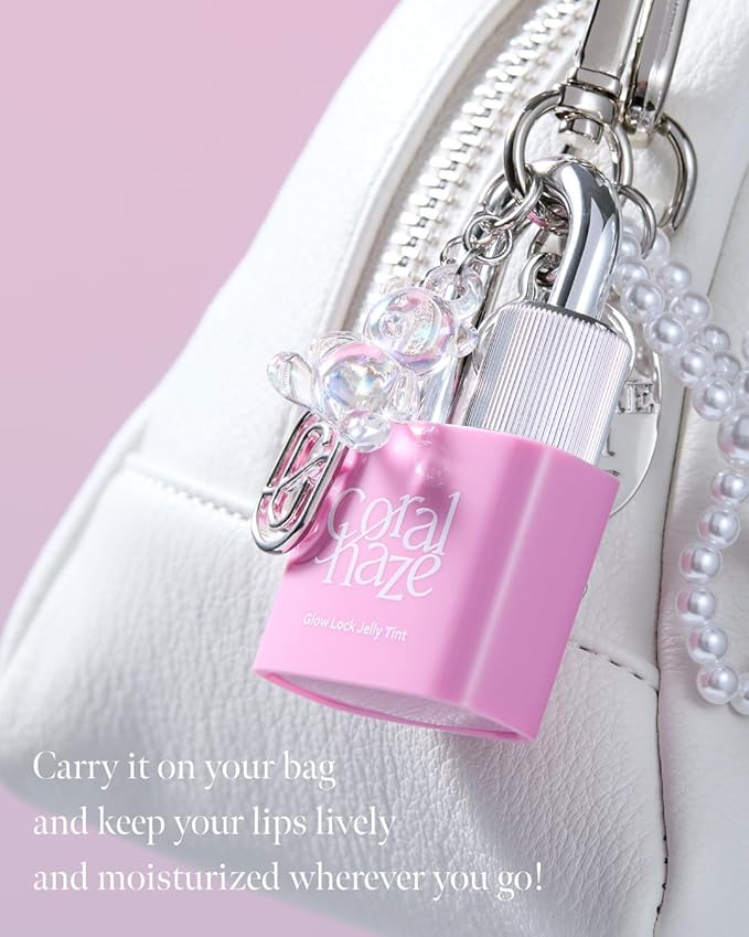 CORLAHAZE Glow Lock Jelly Tint 111 Shine 4g, Hydrating Jelly Glow Lip Stain, Glass-Like Shine Lip Gloss, Long-Lasting Color, Moisturizing Lip Enhancer, Collectible Lock-Shaped Design, Korean Makeup