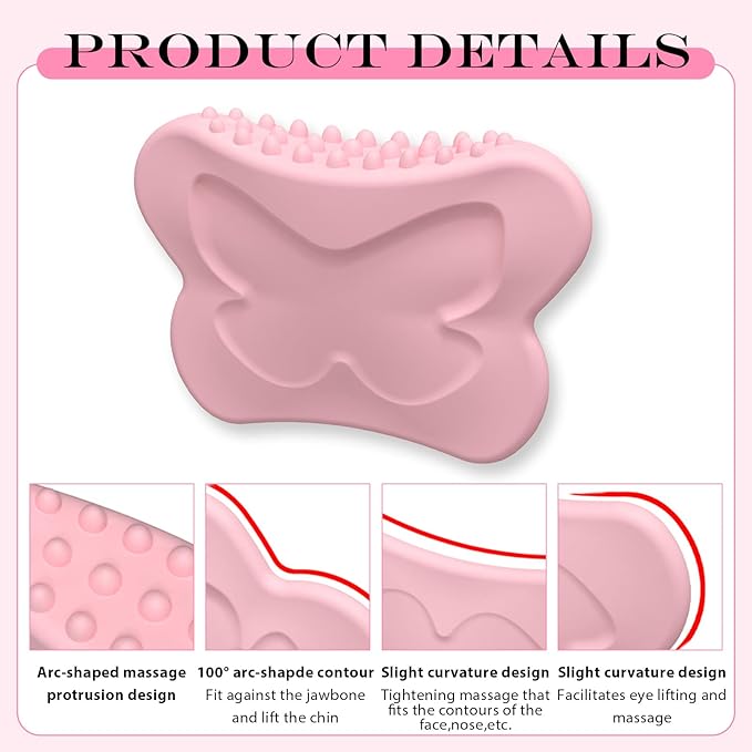 Silicone Facial Body Brush - Lymphatic Drainage Massager for Face, Neck Lifting, Gua Sha Beauty Tool to Shape & Radiant Skin (Purple)
